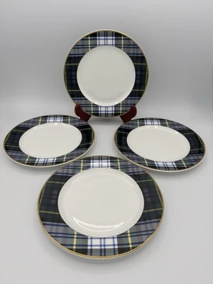 Ralph Lauren Plaid DRESS GORDON 8.5" Salad Plate 4 Piece Set - Image 1 of 4