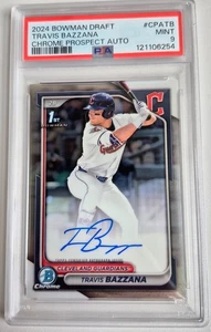 2024 Bowman Draft Travis Bazzana 1st Bowman Chrome Auto PSA 9 MINT - Guardians - Picture 1 of 2