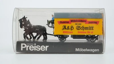 Preiser H0 30455 Pferdegespann Möbelwagen - Bild 1 von 2