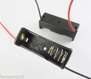 1pcs New 1 23A A23 32A Battery 12V Clip Holder Box Case With Lead Wire Black - Picture 1 of 1