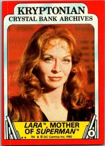 Tarjeta coleccionable 1980 Lara, Mother of Superman #8 Superman II DC Comics TC CC - Imagen 1 de 2