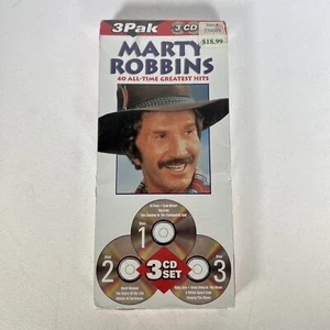 Marty Robbins All-Time Greatest Hits 3-CD 40-Track Set Folk Country LONG BOX NIB - Picture 1 of 7