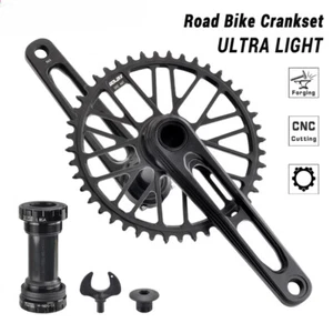 Bicycle Crankset Gravel Road Bike Cranks Arms 170/175mm Chainring 50-34T - Picture 1 of 42