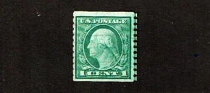 1914 U.S. Regular Issue Washington FLAT p10V LINE COIL Sc#443 Used SCARCE! - Picture 1 of 1