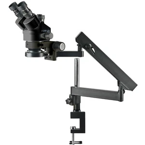 KOPPACE 3.5-90X Black Trinocular Stereo Microscope Rocker Bracket 0.7-4.5X Lens - Picture 1 of 11