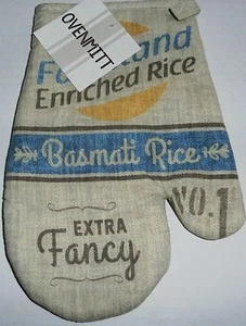 Küche Ovenmitt Farmland angereicherter Reis Basmatireis 100 % Baumwolle 10 Zoll x 7 Zoll - Bild 1 von 2
