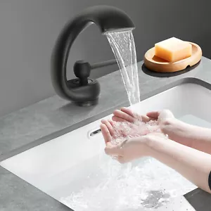 Wasserhahn Bad-Armatur Waschtisch Waschbecken Einhebelmischer Schwarz NEU - Bild 1 von 16