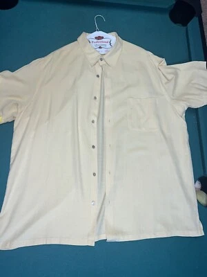 Рубашка мужская Alfani XXL 100% шелк на пуговицах короткий рукав - Изображение 1 из 3