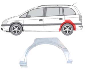 Für Opel Zafira 1999-2005 Radlauf Reparaturblech Hinten / Links - Bild 1 von 3