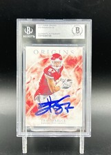 Travis Kelce Signed 2017 Panini Origins #75 Card Beckett BAS Chiefs