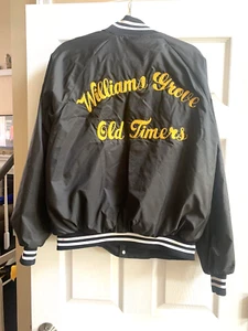 Williams Grove speedway Old Timers jacket 80's Vintage sz L - Picture 1 of 6