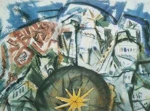 LOWER MANHATTEN (COMPOSING FROM TOP OF WOOLWORTH) by John Marin Abstract Print - Picture 1 of 2