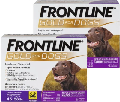 Frontline Plus Gold Dogs 45-88 libras | ¡100 % genuino aprobado por la EPA de EE. UU.!!! | 12 dosis Foto 1 de 3