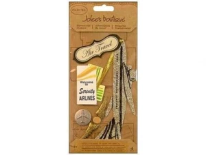 JOLEE'S BOUTIQUE Parcel Dimensional Stickers - GLITTER PLANE - 4 pcs - Picture 1 of 2