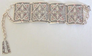 Vintage 1950s ornate design adjustable size bracelet. Very lightweight. - Bild 1 von 2