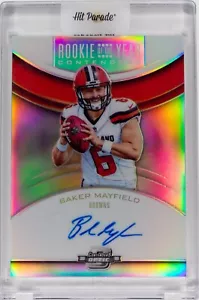 2013 Panini Contenders Optic Baker Mayfield Rookie of the Year Silver Prizm Auto - Picture 1 of 4