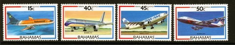 BAHAMAS 1987 AIRMAIL / AIRPLANES STAMP SET Cover