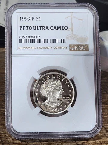 1999 S $1 SBA, NGC Certified PF 70 UCAM, 007 Cover