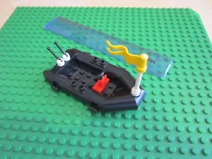 Lego Dingy / Raft / Rowing Boat Rigid Inflatable Craft / ship with Flag - BLACK - Picture 1 of 4
