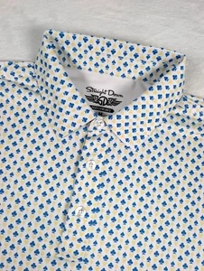 Straight Down Polo Shirt Mens Medium Playing Cards Suits AOP w/Logo - Picture 1 of 9