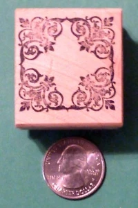 Mirror Vine Frame Rubber Stamp, wood mounted - Picture 1 of 1