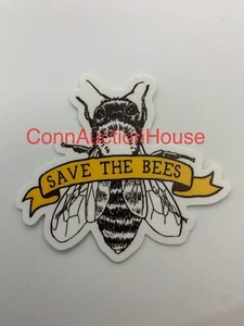 Save The Bees Bee Sticker ~ Water Bottle ~ Laptop ~ Tumbler ~ Car ~ Vinyl Decal - Picture 1 of 1