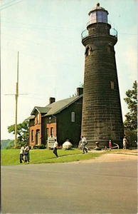 Postkarte Fairport Ohio Fairport Leuchtturm Marine Meuseun Vintage unbesendet - Bild 1 von 2