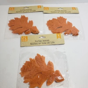 Decoración Hojas de Arpillera OTOÑO Naranja Guirnalda Artesano 15 Piezas - Imagen 1 de 3