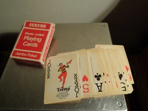 Vintage Eckerd Drugs Jumbo Poker Plastic Playing Cards Complete Deck Unsealed - Picture 1 of 4