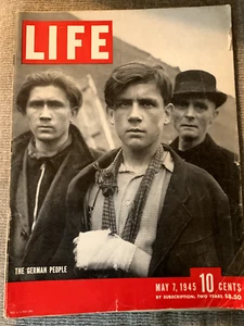 1940s Life May 7 1945 Mid Century Art VTG ADS Photos GERMANS War Ends Yankees US - Picture 1 of 7