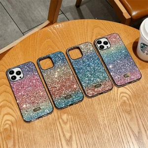 For iPhone 14 Pro Max 11 12 13 XR 7 8 Glitter Colorful TPU Shockproof Phone Case - Picture 1 of 20