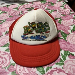 Vintage TMNT Ninja Turtles Snapback Jugend Jungen Logo Netz Mütze 1989 Mirage Studios - Bild 1 von 12