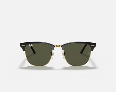 Occhiali da sole Ray Ban Clubmaster Classic RB3016 51 mm - nero/verde - Immagine 1 di 3