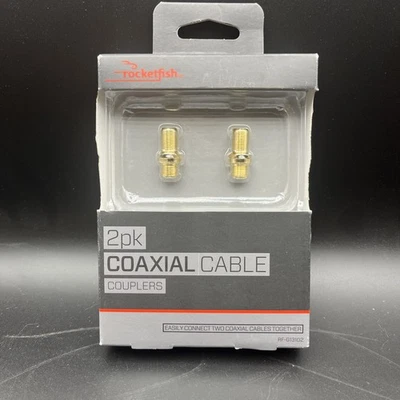 New Pack of 2 Rocketfish - Coaxial Cable Couplers Unopened Box Easy Connectivity - Image 1 of 3