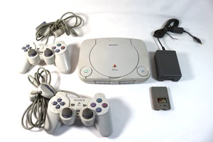 Sony Playstation 1 PS One Console, 2 controllers, Memory Card & Power SCPH-101 - Picture 1 of 12