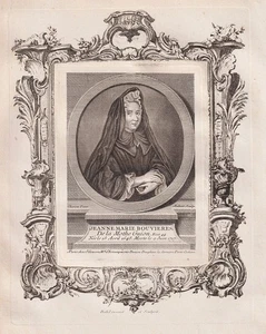 Jeanne Marie Guyon du Chesnoy Mystikerin mystic Kupferstich gravure Portrait - Bild 1 von 1