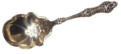 CUCHARA PARA SERVIR ENSALADA C1905 ALVIN FLOR DE AZAHAR 7 3/4" PLATA ESTERLINA - EXCELENTE ESTADO. Foto 1 de 4