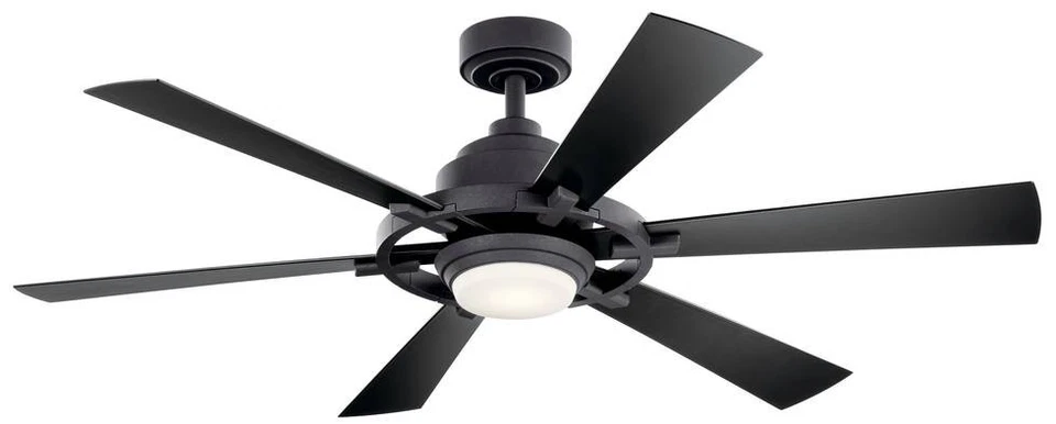 52" Kichler Gentry Distressed Black LED Ceiling Fan - Image 1 of 1