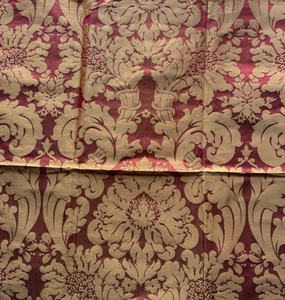 Kravet Couture Masira Silk Damask Garnet India Fabric Remnant 24"x24" - Picture 1 of 3
