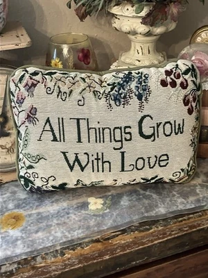 Almohada tapiz vintage decoración cottagecore todas las cosas crecen con fruta del amor Foto 1 de 4