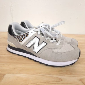 New Balance 574 Women's Size 10 Beige Leopard Shoes Sneakers Running - Picture 1 of 9