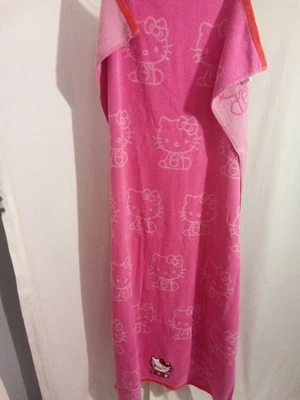 SANRIO HELLO KITTY PINK BEACH TOWEL WITH EMBROIDERED 100% COTTON 34” x 63” - Image 1 of 4