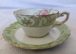 Vintage Mini Teetasse & Untertasse Set Floral - Made In Japan - Bild 1 von 8
