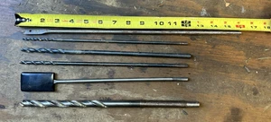 Lot of 6 Steel Wood Drills and Spade Bits - Picture 1 of 3