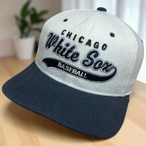 VTG 80’s STARTER SnapBack Hat - CHICAGO WHITE SOX MLB - 1st Gen Script Wool - Picture 1 of 11