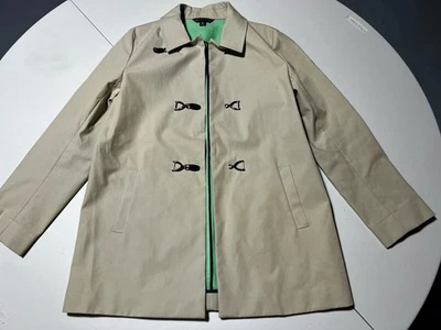 Chaqueta de gabardina Brooks Brothers 346 caqui para mujer 10 cierres de hebilla de metal Foto 1 de 4