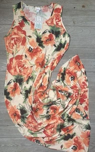 Abito lungo tubino LuLaRoe 2Xl Dani multicolore acquerello fiori nuovo con etichette - Foto 1 di 2