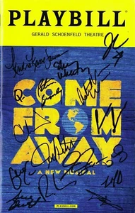 Come From Away noche de apertura OBC reparto original de Broadway firmado certificado de autenticidad - Imagen 1 de 2
