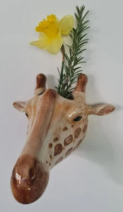 Vase Wandhänger von Quail hand painted 15 cm Giraffe Wanddeko Utensilien - Bild 1 von 6