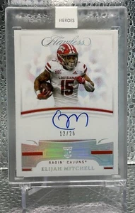 Panini Flawless Collegiate 2021 12/25 Elijah Mitchell #RA-EM Rookie Auto RC - Imagen 1 de 2